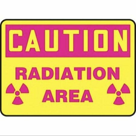 ACCUFORM OSHA CAUTION Safety Sign RADIATION MRAD651VP MRAD651VP